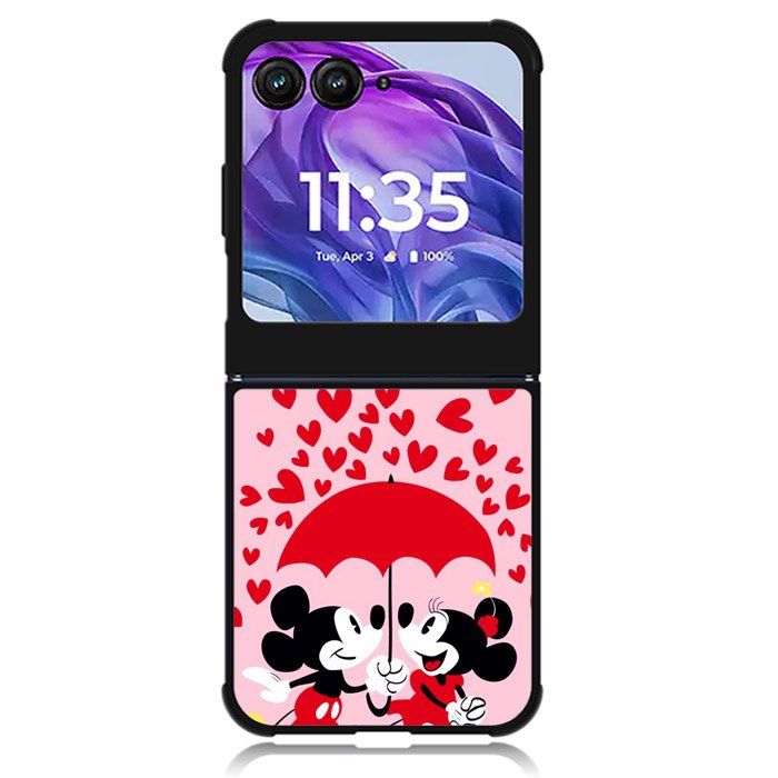 Mickey And Minnie Mouse Rain Love Motorola Moto Razr 2024 , Moto Razr 50 Case