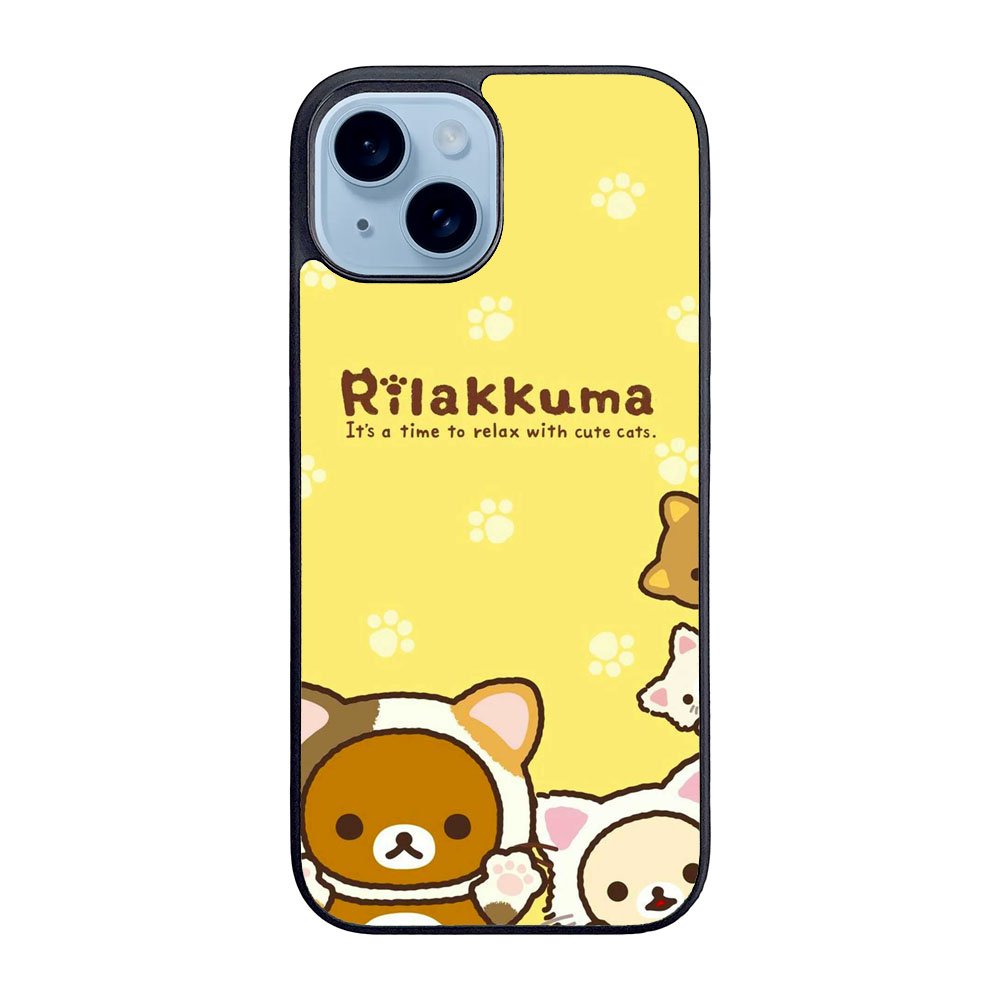 Rilakkuma With Cute Cats Case iPhone 15 BC2046
