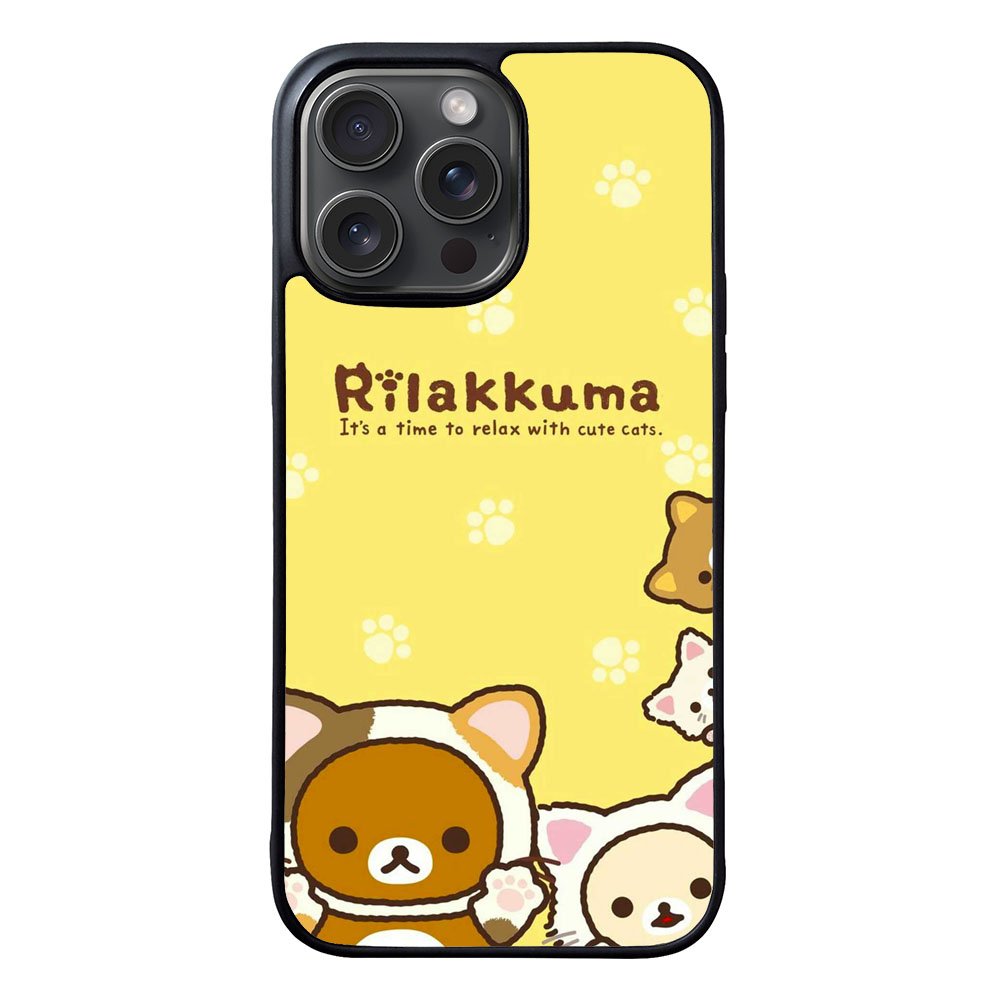 Rilakkuma With Cute Cats Case iPhone 15 Pro Max BC2046