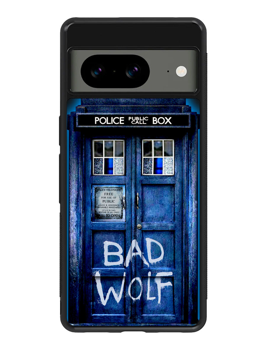 Doctor Who TARDIS Bad Wolf Blue Google Pixel 8a Case