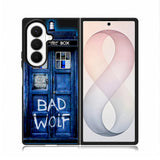 Doctor Who TARDIS Bad Wolf Blue Samsung Galaxy Z Fold 8 Ultra Case BC2201