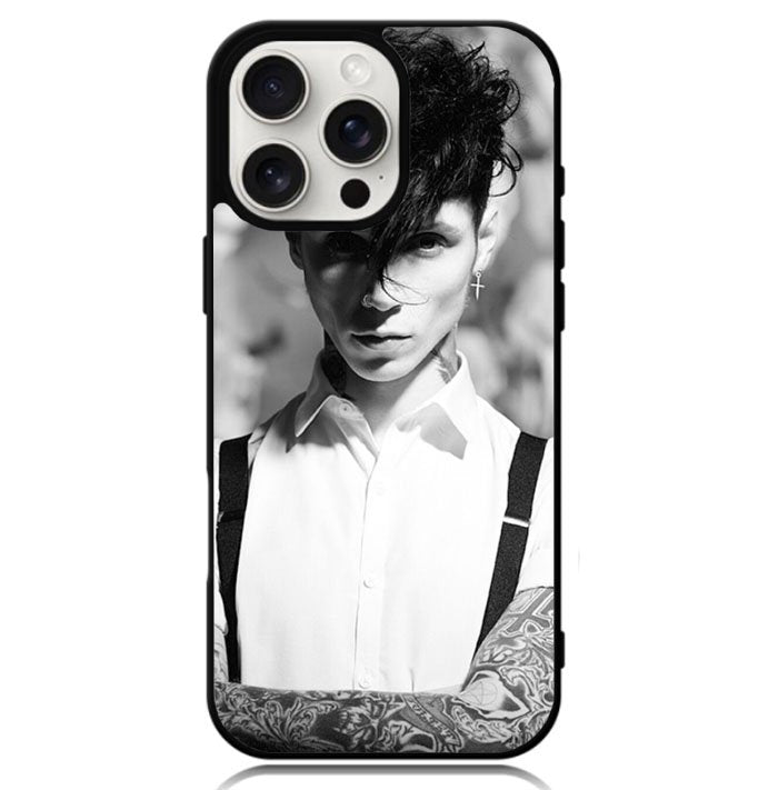 Andy Black Monochrome Case iPhone 16 Pro BC2235