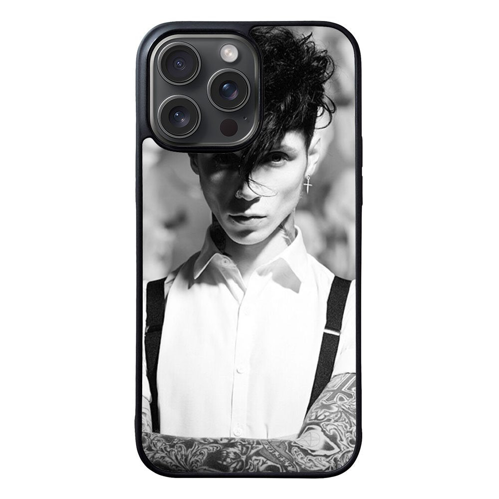 Andy Black Monochrome Case iPhone 15 Pro BC2235