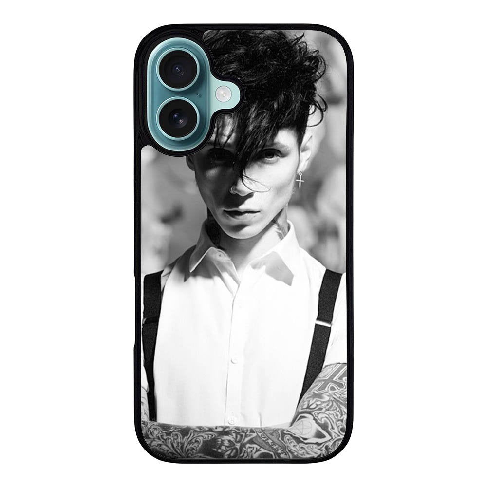 Andy Black Monochrome Case iPhone 16 Plus BC2235