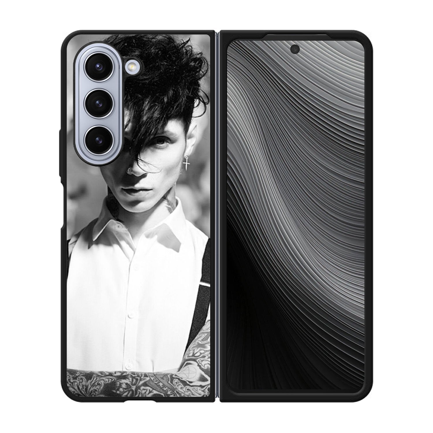 Andy Black Monochrome Case Samsung Galaxy z Fold 5 5G BC2235