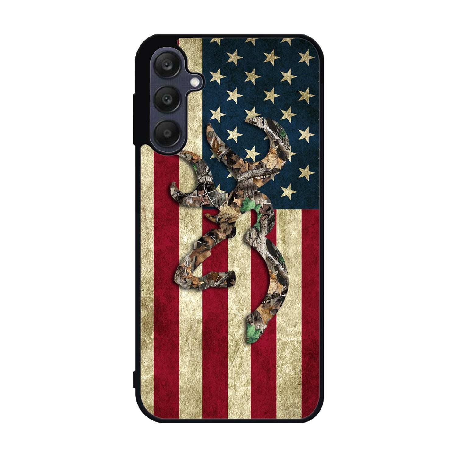 Browning Deer Real Tree Camo USA Flag Samsung Galaxy A25 5G Case BC2264
