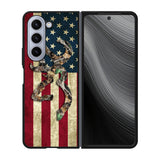 Browning Deer Real Tree Camo USA Flag Case Samsung Galaxy z Fold 5 5G BC2264