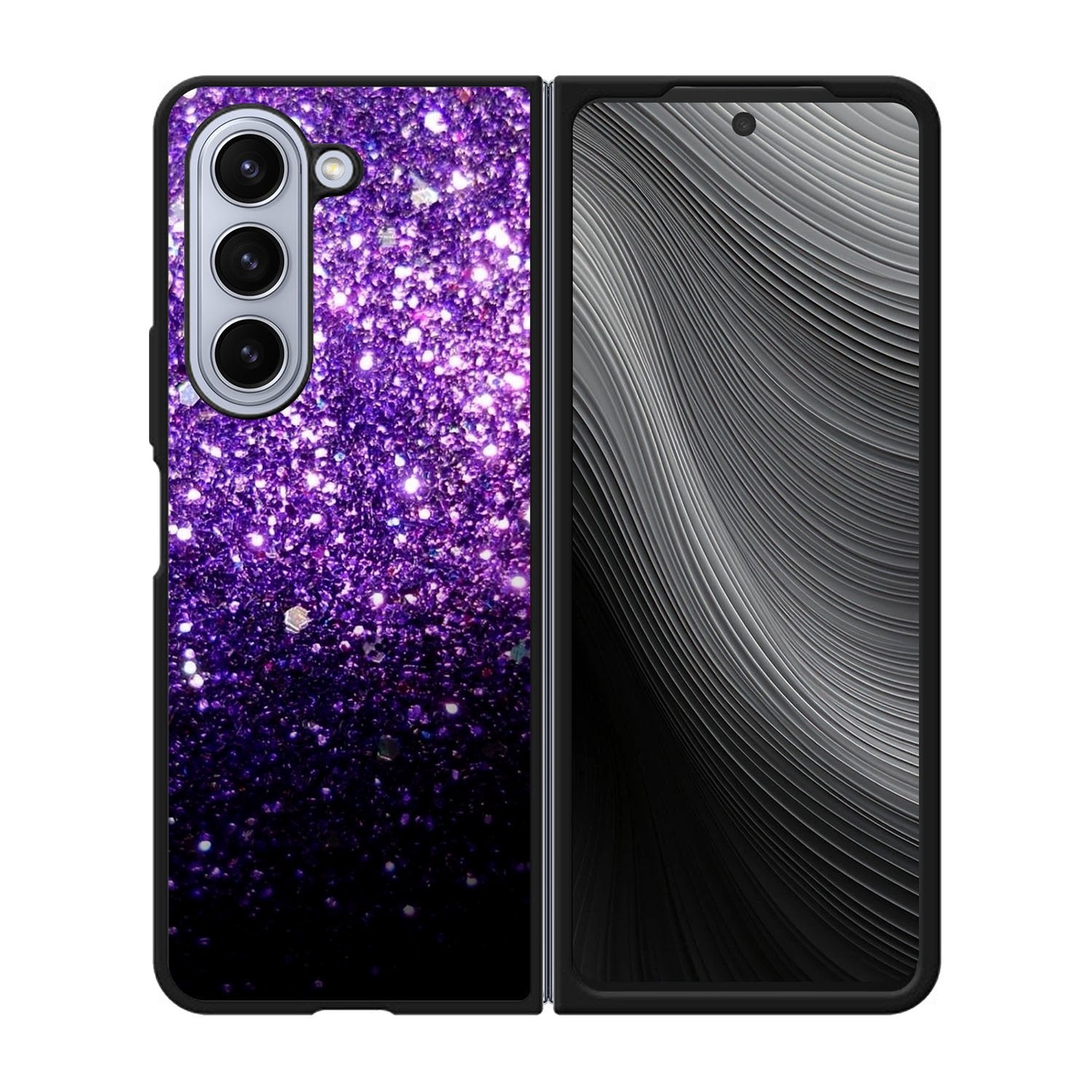 Purple Sparkling Glitter Case Samsung Galaxy z Fold 5 5G BC2032