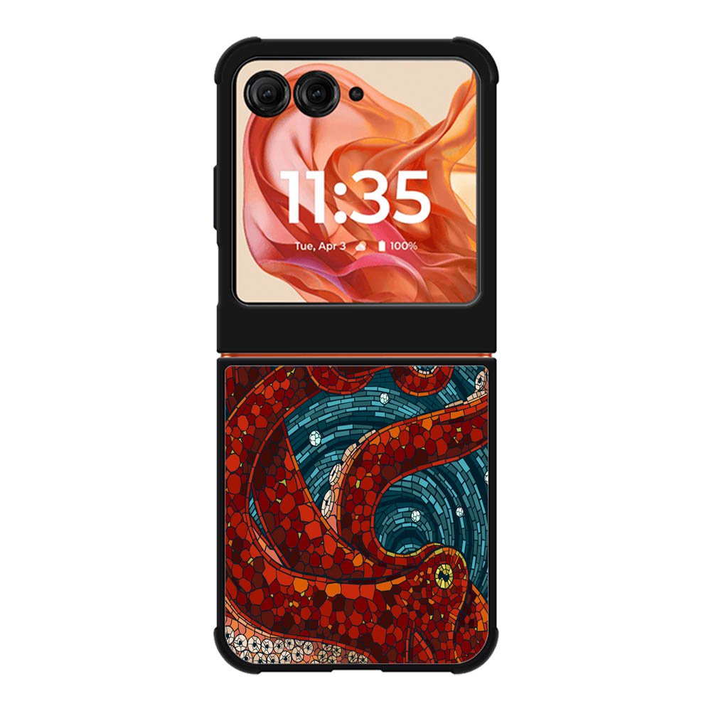 Kraken Octopus Stained Glass Motorola Moto Razr 2025/2024 , Moto Razr 60/50 Case BC2155