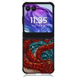 Kraken Octopus Stained Glass Motorola Moto Razr 2024 , Moto Razr 50 Case