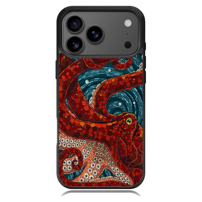 Kraken Octopus Stained Glass iPhone 17 Pro Case BC2155