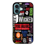 Broadway Musical Collage Case iPhone 16 Plus BC2263