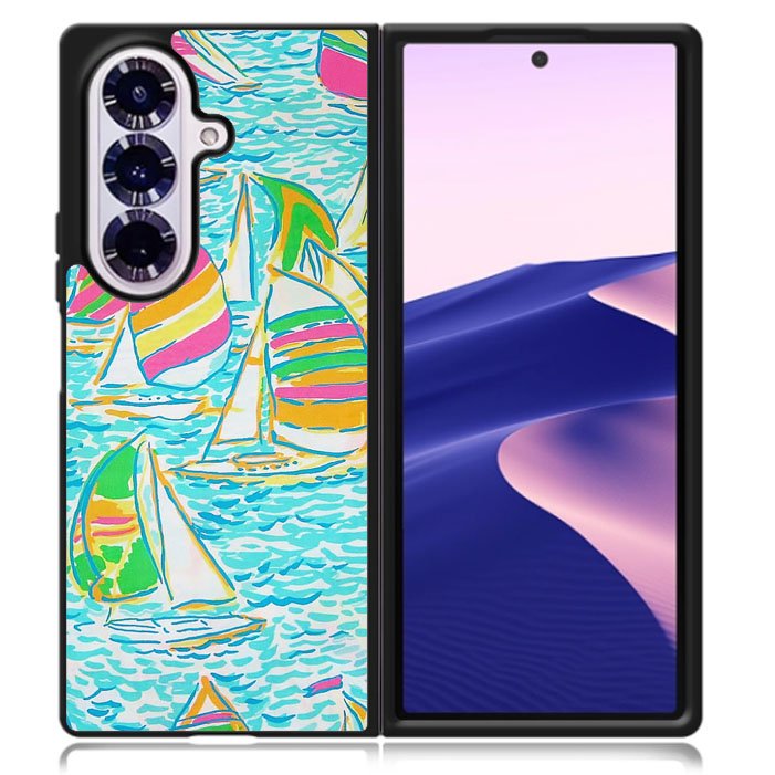 Lilly Pulitzer Sailboat Samsung Galaxy Z Fold 7 5G Case BC2169