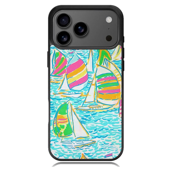 Lilly Pulitzer Sailboat iPhone 17 Pro Case BC2169