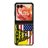 American Gadsden Flag Worn Motorola Moto Razr 2025/2024 , Moto Razr 60/50 Case BC2229