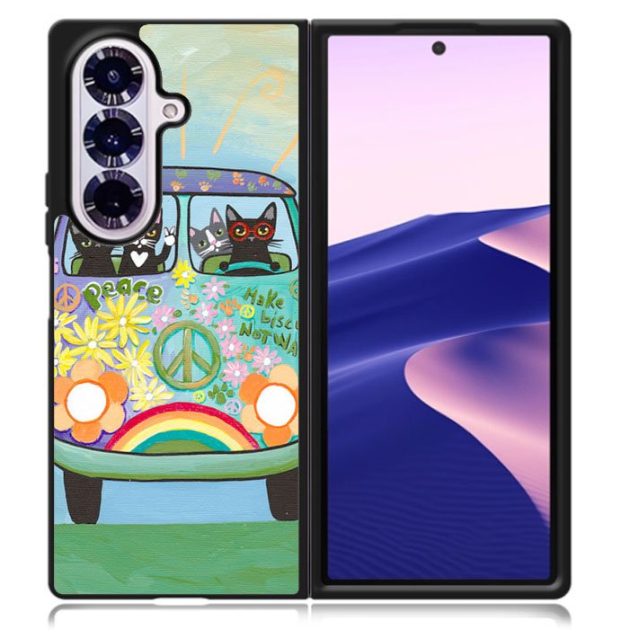 Hippie Cats Road Trip! Samsung Galaxy Z Fold 7 5G Case BC2137