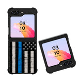 Police Blue Line Flag Case Samsung Galaxy Z Flip 5 5G BC2025