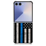 Police Blue Line Flag Samsung Galaxy Z Flip 7 Case BC2025