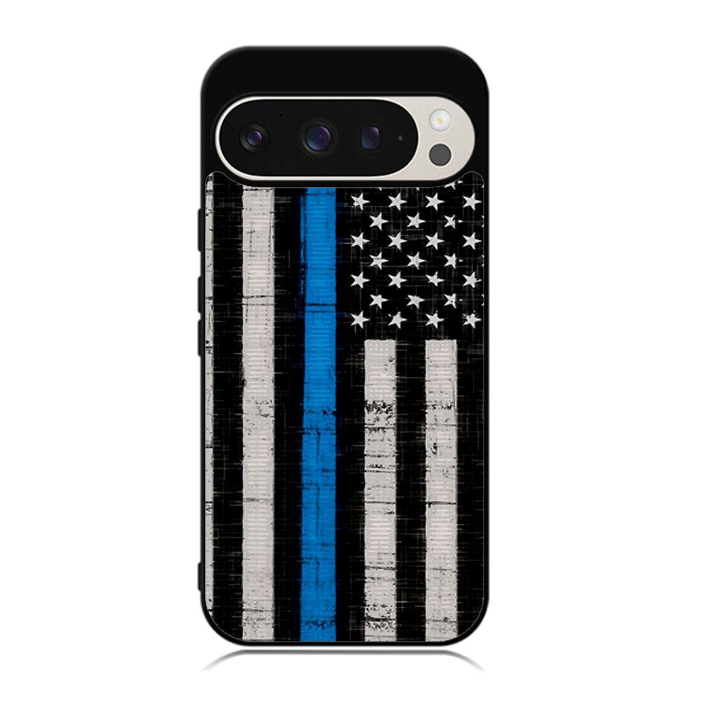 Police Blue Line Flag Case Google Pixel 9 Pro XL BC2025