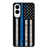 Police Blue Line Flag Samsung Galaxy S25 Edge Case Case