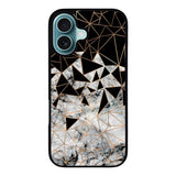 Marble Polygon Pattern Case iPhone 16 Plus BC2060