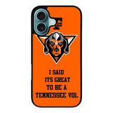 Tennessee Volunteers Vols Case iPhone 16 Plus BC2003