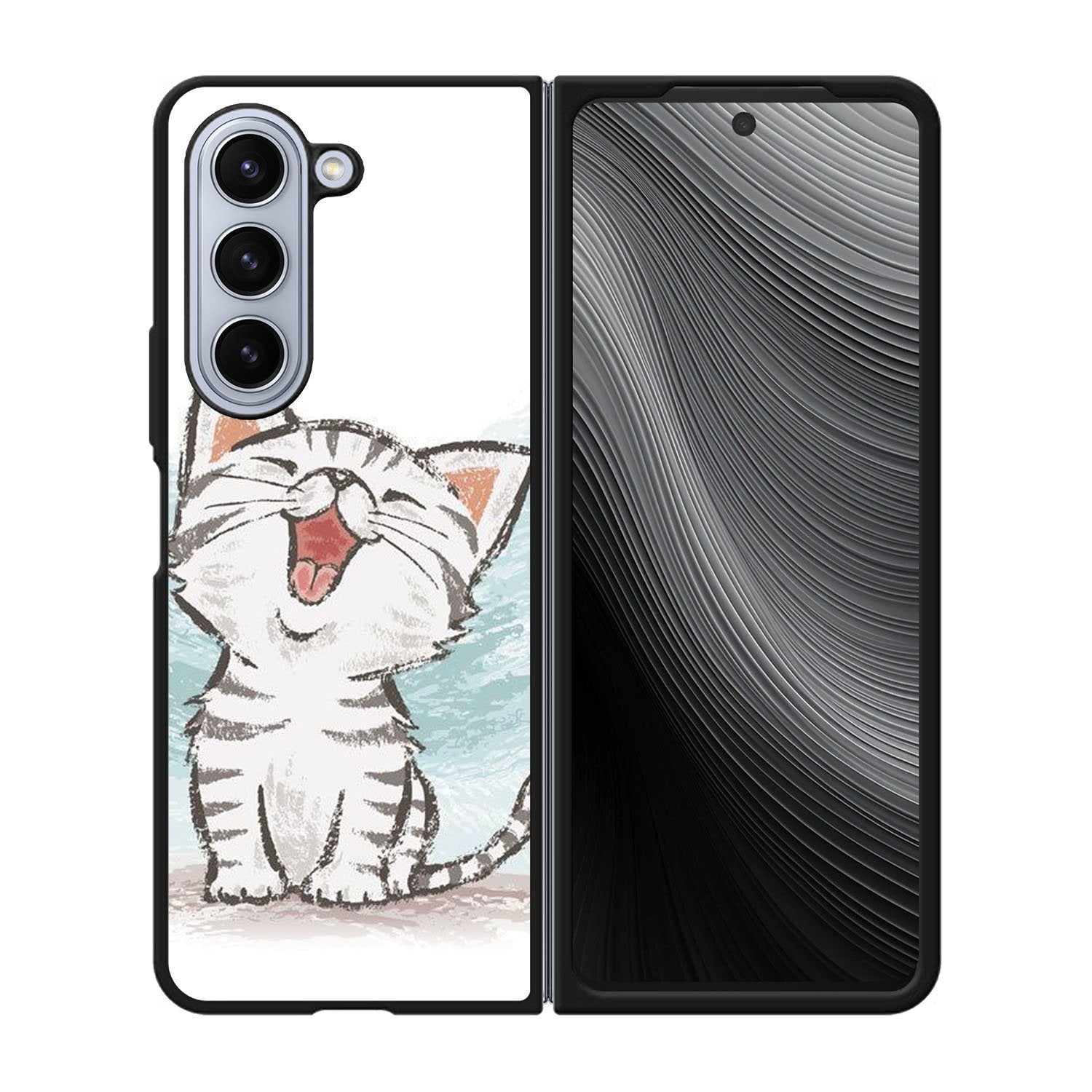 American Shorthair Happy Cat Case Samsung Galaxy z Fold 5 5G BC2231