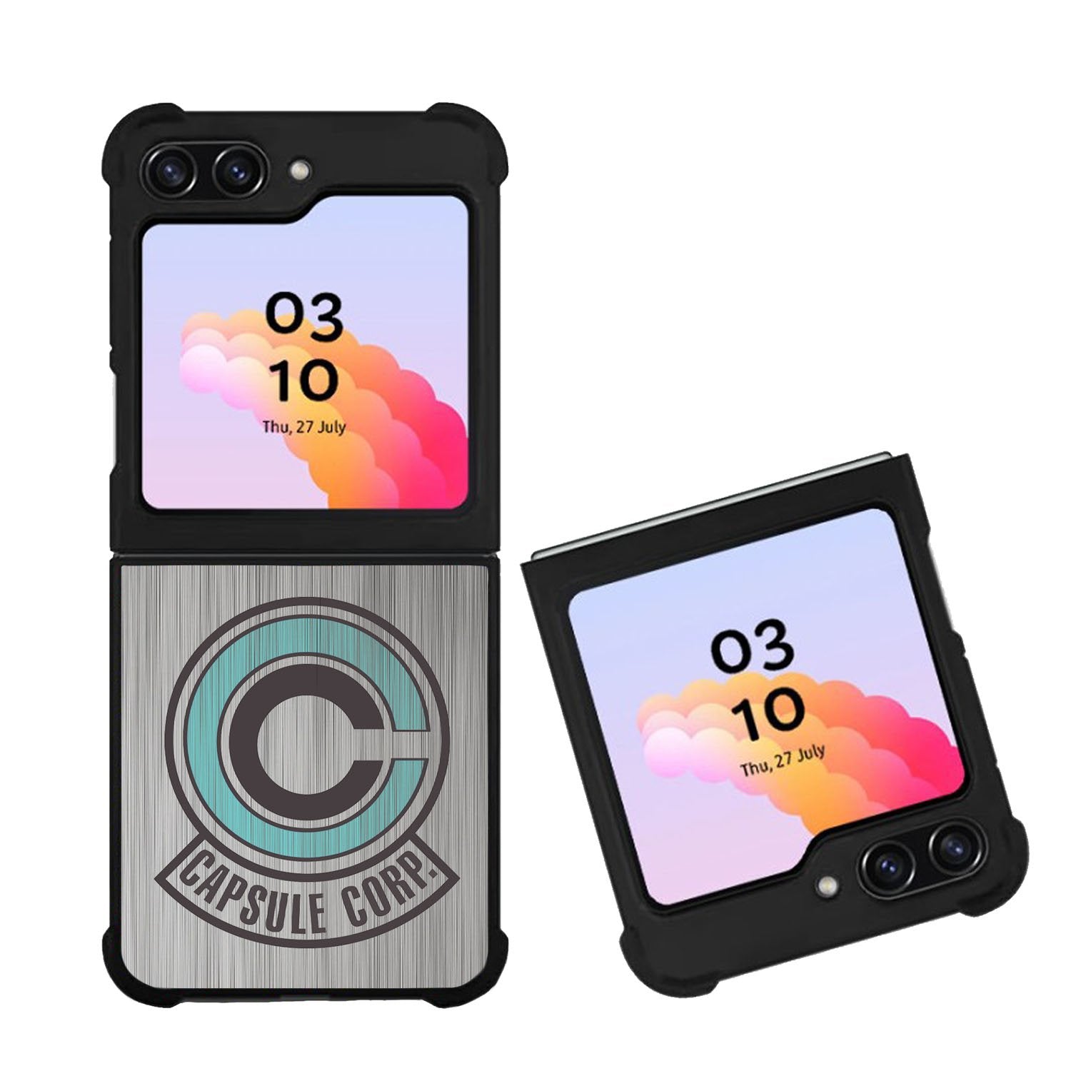 Capsule Corp Metal Logo Dragon Ball Z Case Samsung Galaxy Z Flip 5 5G BC2176