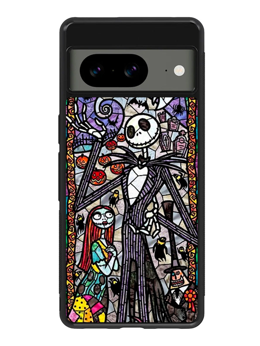 Nightmare Before Christmas Art Glass Google Pixel 8a Case
