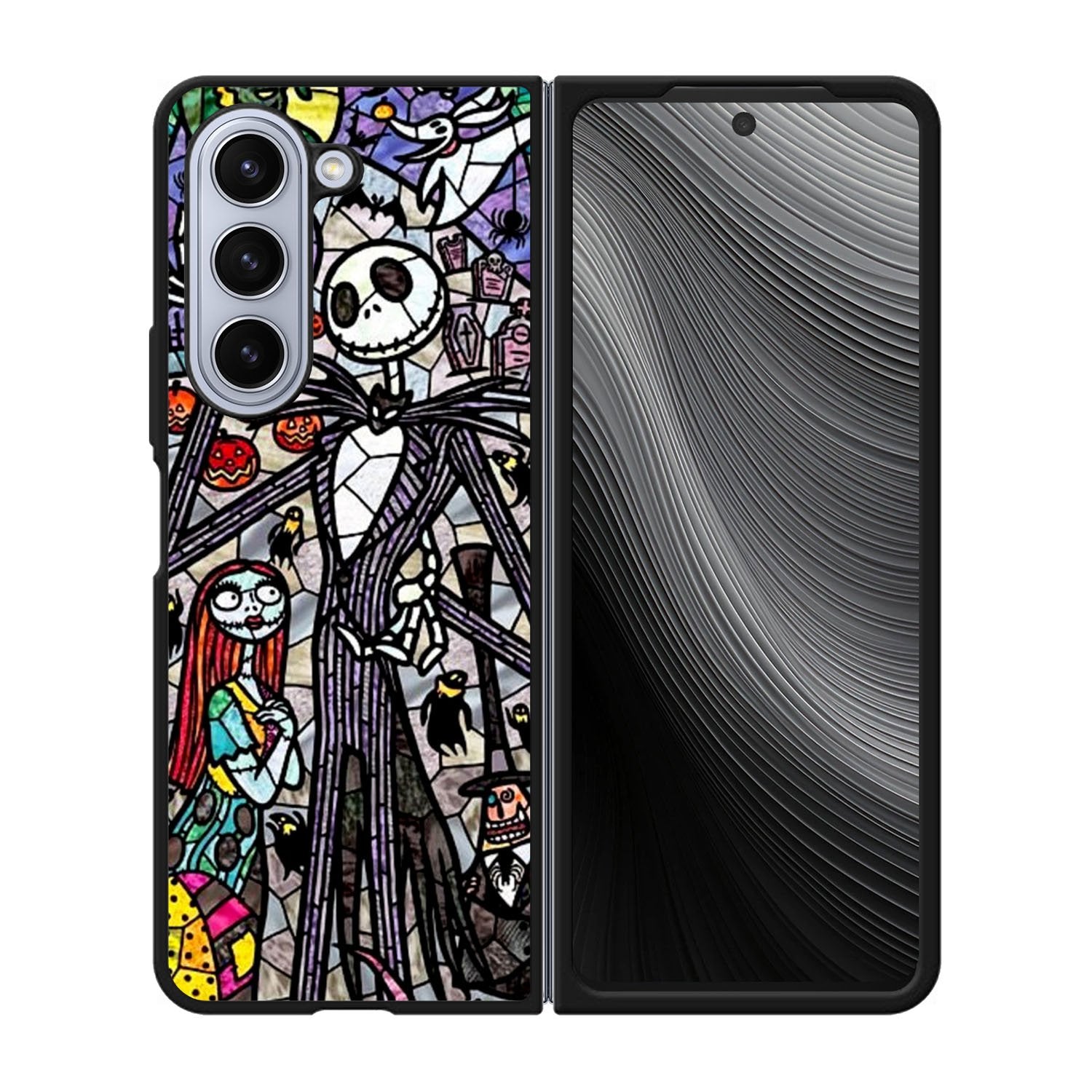 Nightmare Before Christmas Art Glass Case Samsung Galaxy z Fold 5 5G BC2090