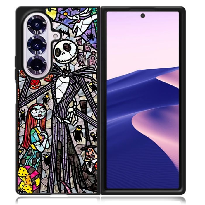 Nightmare Before Christmas Art Glass Samsung Galaxy Z Fold 7 5G Case BC2090