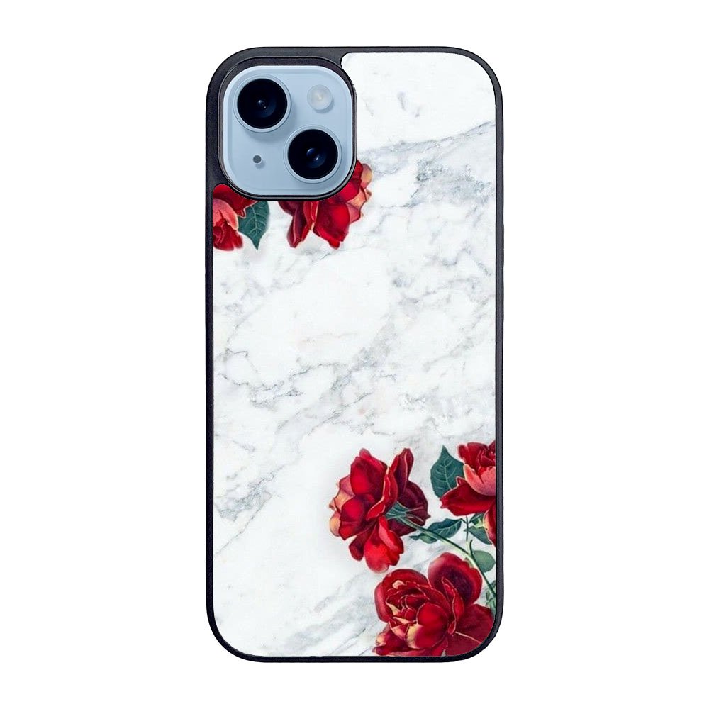 Marble With Roses Case iPhone 15 Plus BC2061