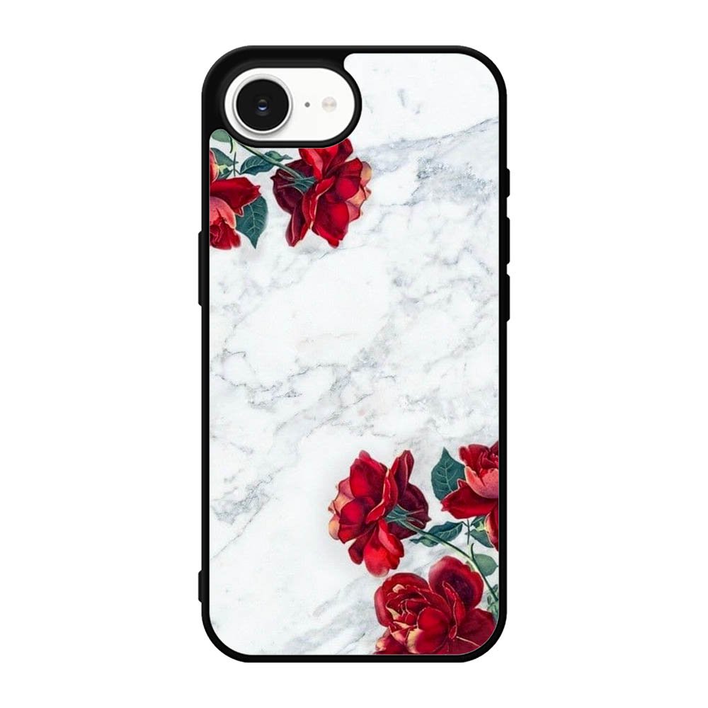 Marble With Roses iPhone 17e Case BC2061