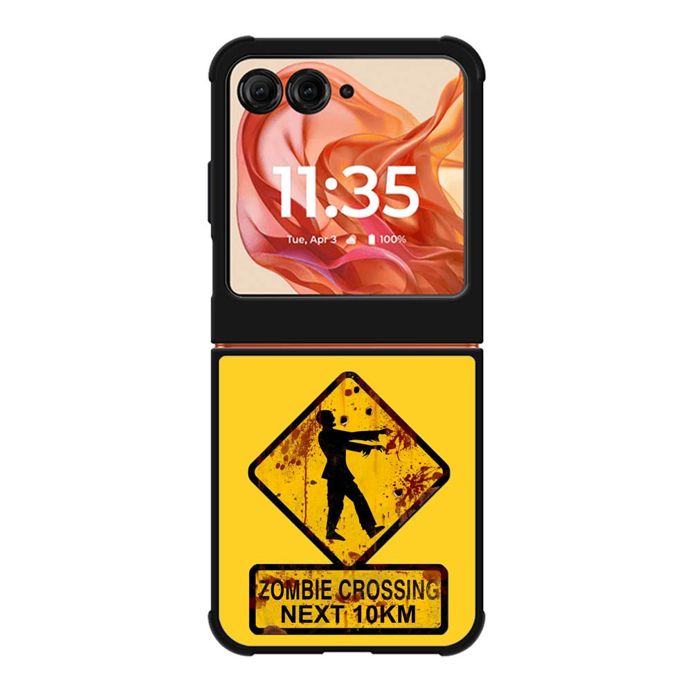 Zombie Crossing Sign Motorola Moto Razr 2025/2024 , Moto Razr 60/50 Case BC1977