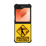 Zombie Crossing Sign Case Samsung Galaxy Z Flip 6 5G BC1977