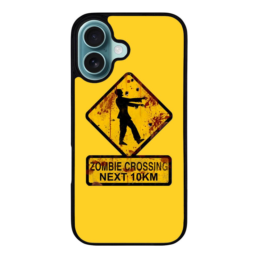 Zombie Crossing Sign Case iPhone 16 Plus BC1977