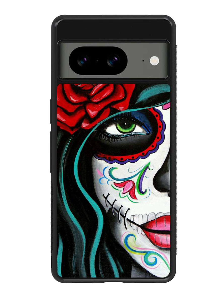 Sugar Skull Acrylic Paintin Google Pixel 8a Case