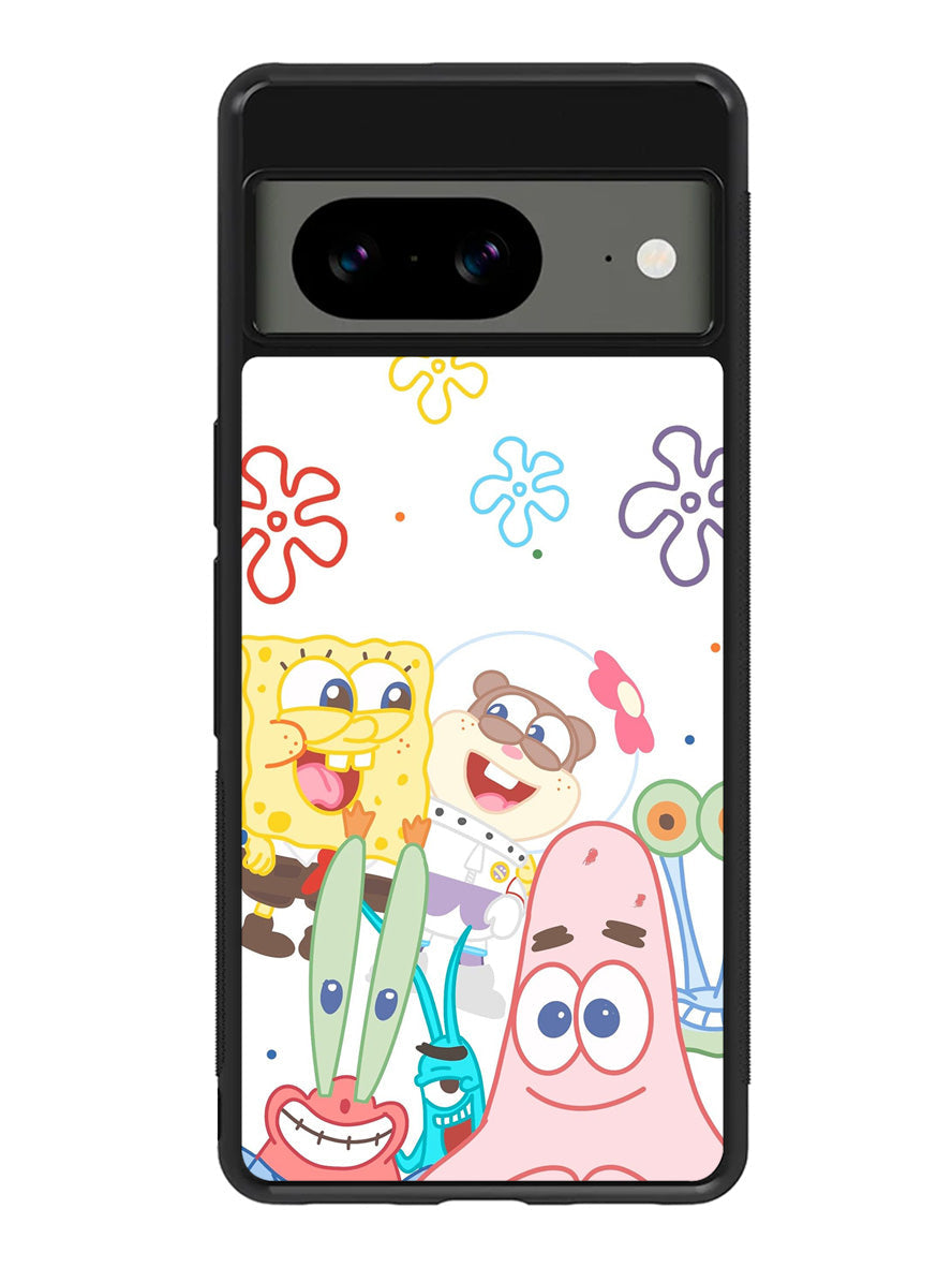 Spongebob Friends Happy Google Pixel 8a Case