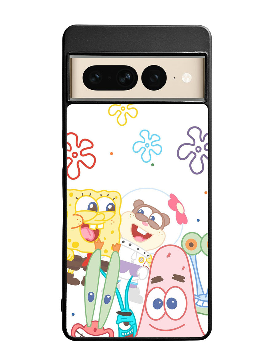 Spongebob Friends Happy Google Pixel 7 Pro Case