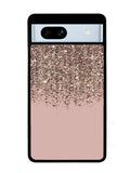 Pink Rose Gold Bronze Glitter Google Pixel 7A Case