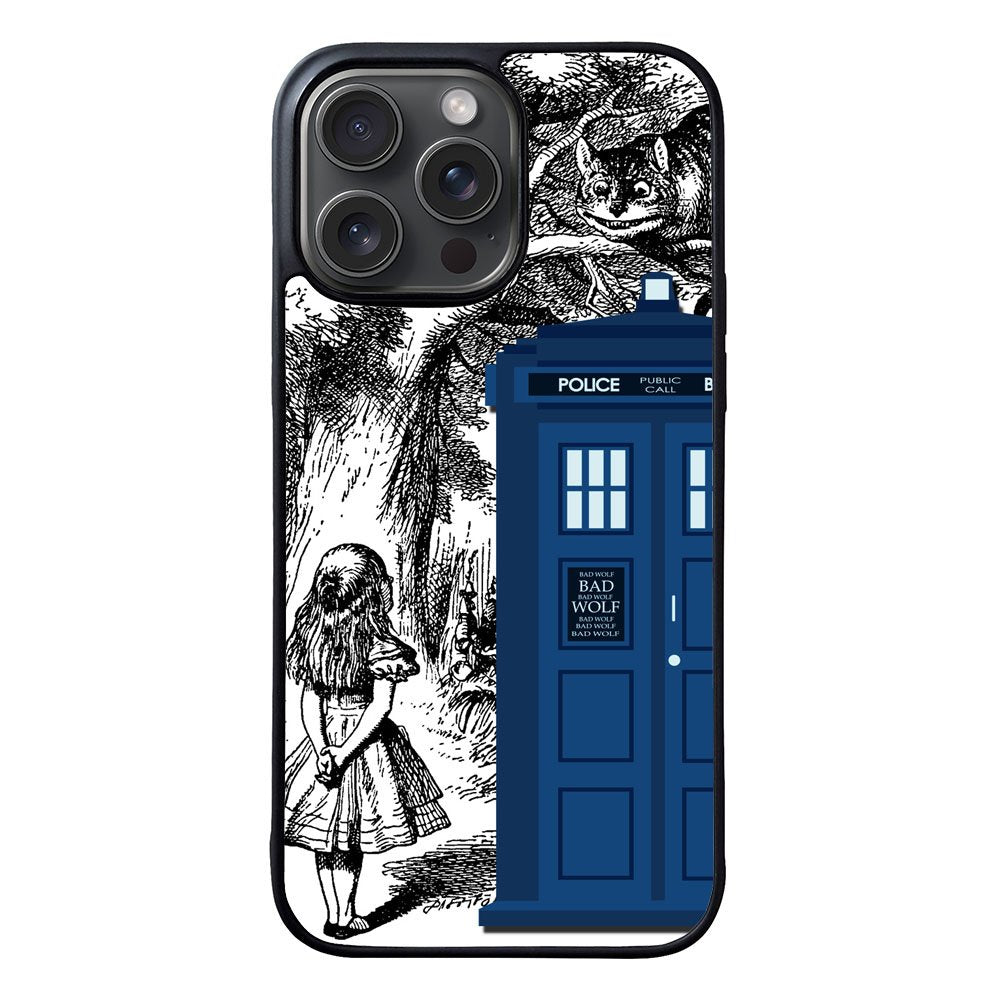 Alice In Wonderland Tardis Case iPhone 15 Pro BC2775