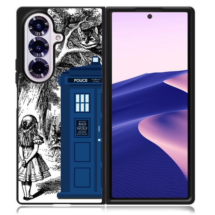 Alice In Wonderland Tardis Samsung Galaxy Z Fold 7 5G Case BC2775