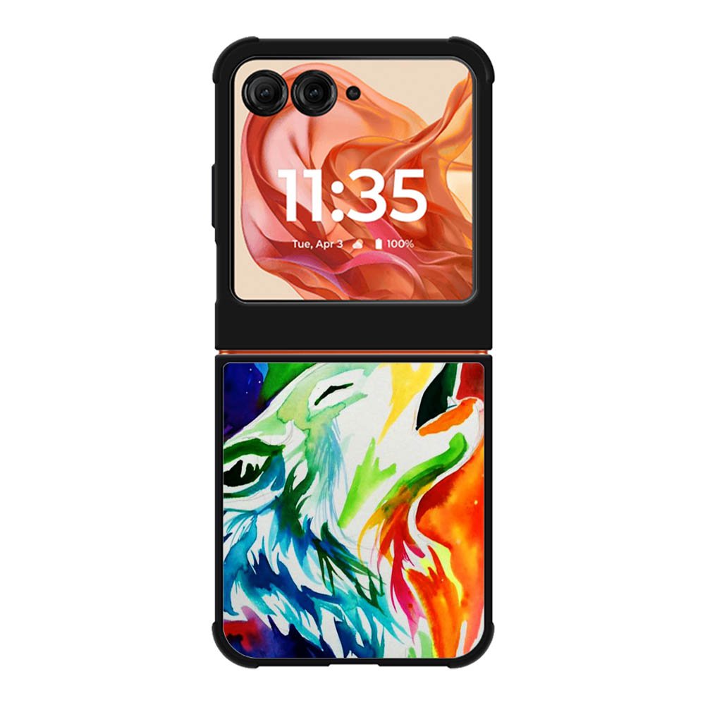 WALLPAPER Rainbow Watercolor Drop Motorola Moto Razr 2025/2024 , Moto Razr 60/50 Case BC2768