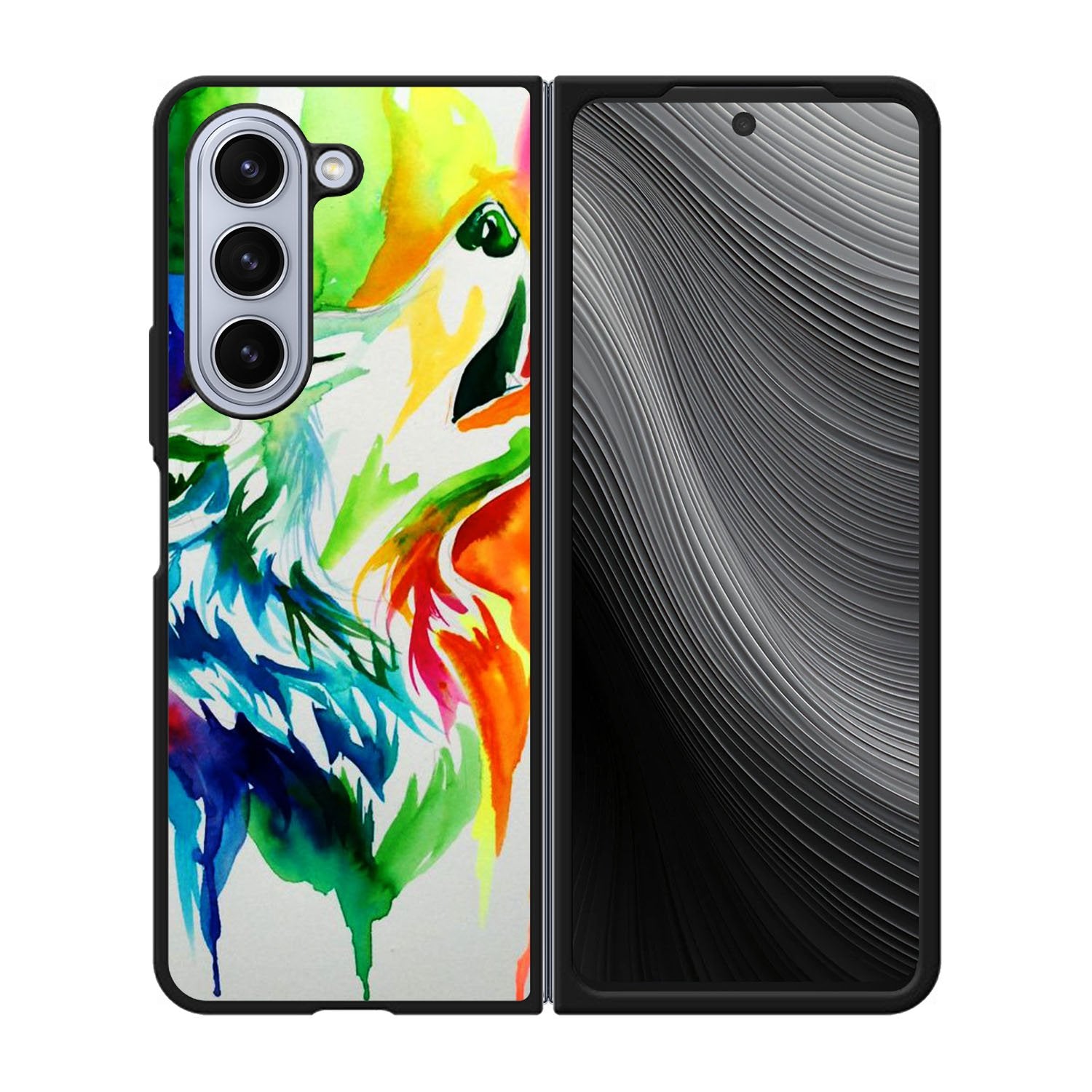 WALLPAPER Rainbow Watercolor Drop Case Samsung Galaxy z Fold 5 5G BC2768