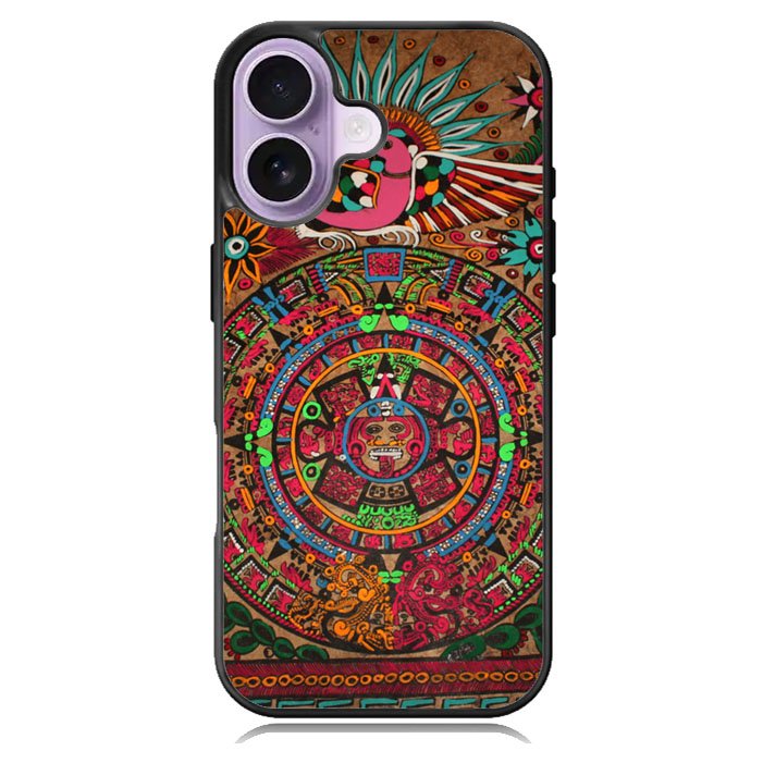 Aztec Calendar Wood Texture iPhone 17 Case BC2761