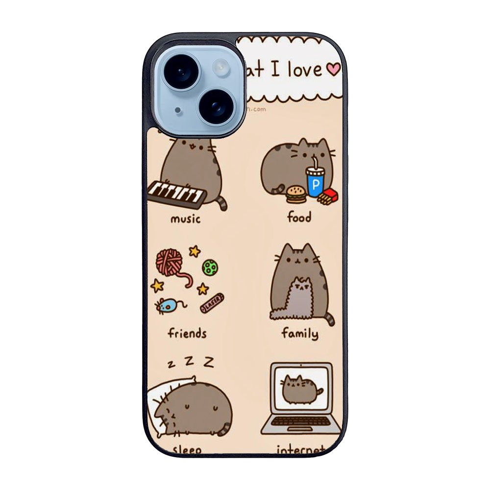 pusheen cat wallpaper Case iPhone 15 BC2744