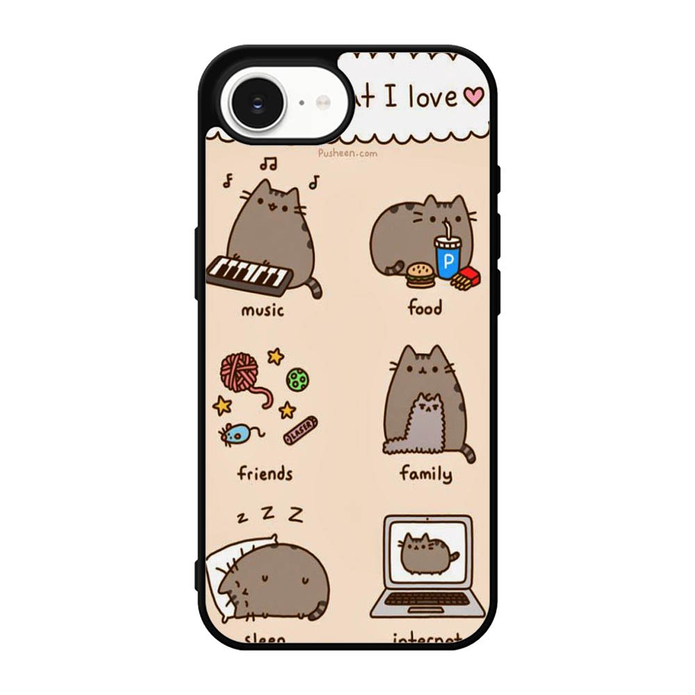 pusheen cat wallpaper iPhone 16e Case BC2744