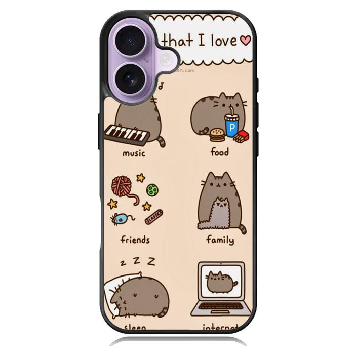pusheen cat wallpaper iPhone 17 Case BC2744