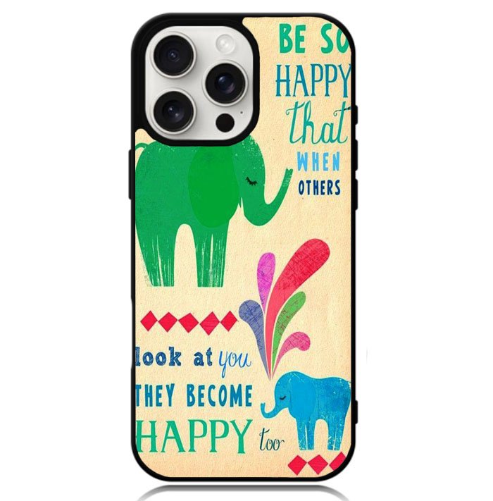 the happy elephant Case iPhone 16 Pro Max BC2720