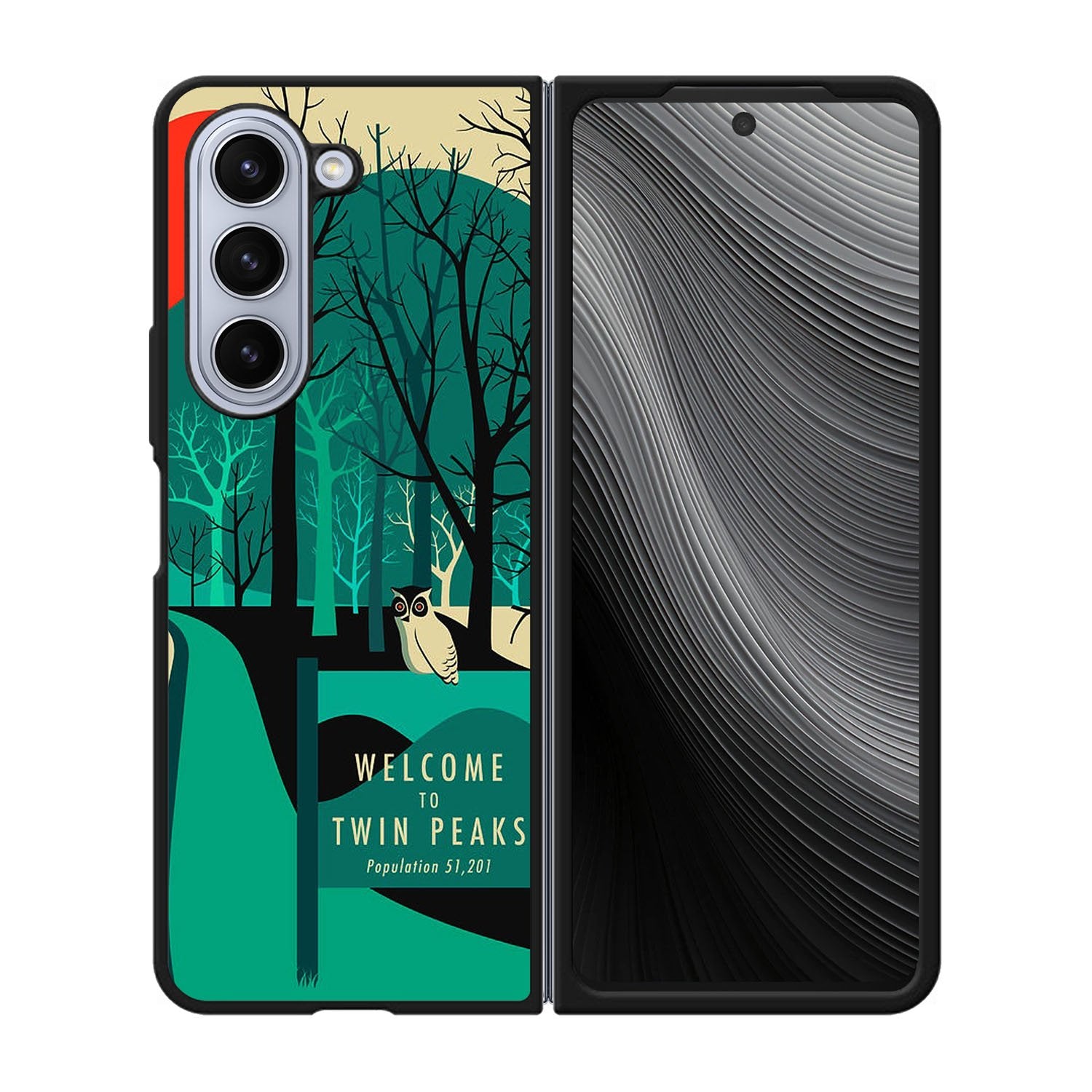 welcome to twin peaks wallpaper Case Samsung Galaxy z Fold 5 5G BC2711